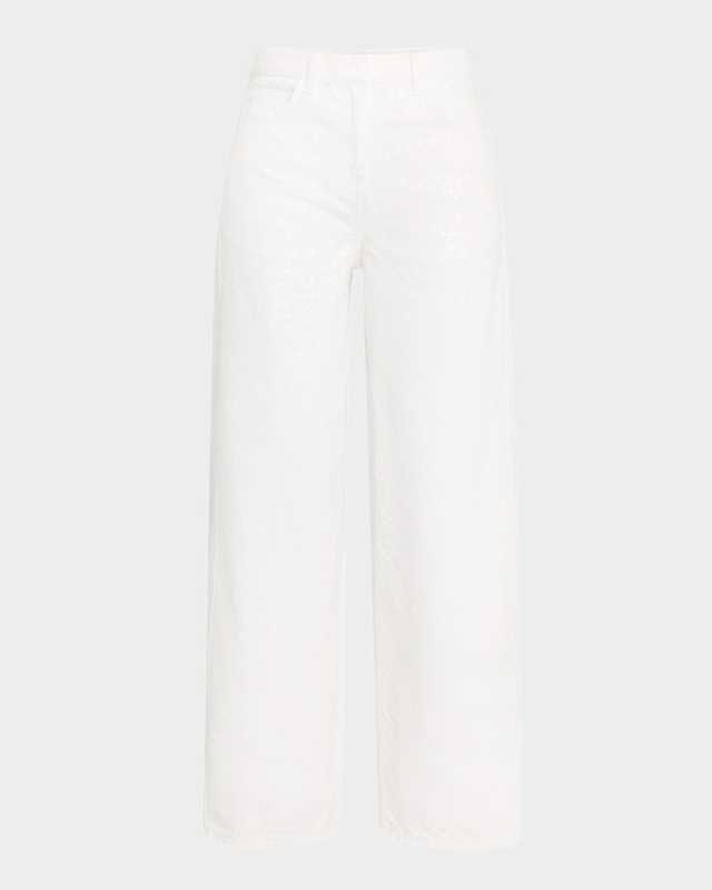 Mana Sequined Wide-Leg Jeans